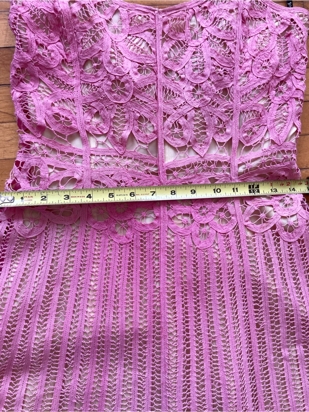 Vintage Betsey Johnson New York Y2K Pink Lace Strapless Dress - Picture 11 of 12
